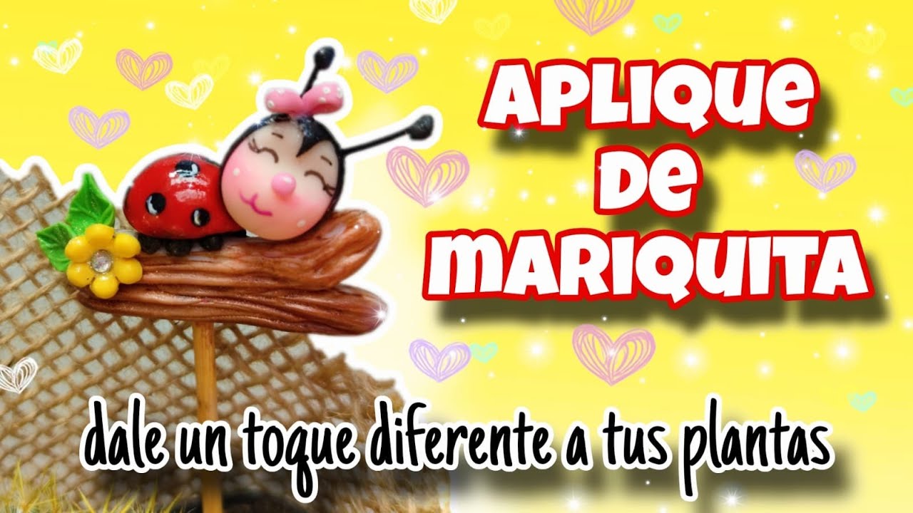 Diy aplique de mariquita para tus plantas en porcelanicron | QUE TIERNO ARTE