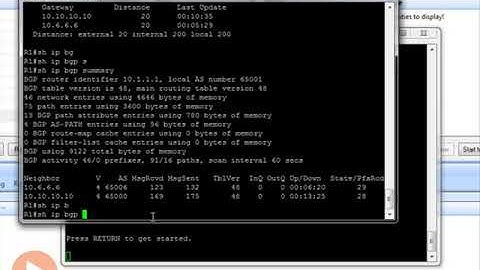 cisco ccnp route bgp 20   Verification of BGP Demo   Cisco CCNP ROUTE BGP