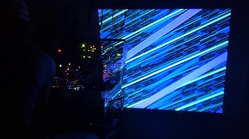 Modular Synth live jam with video synthesis projection