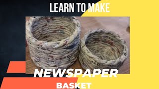 Mini basket made out of newspaper || Newspaper weaved basket || Wicker Basket || Newspaper Weaving