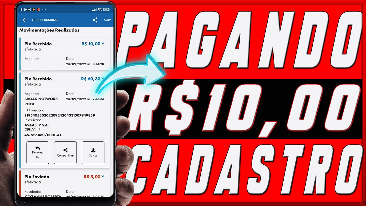 VOLTOU!! CADASTRE E GANHE R$10 | APLICATIVO PAGANDO NO CADASTRO!