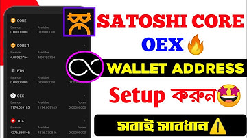 Satoshi core openex mining wallet setup। openex wallet set। Satoshi core openex withdrawal