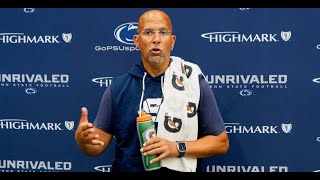 Watch: See everything Penn State coach James Franklin said as preseason camp began to wind down