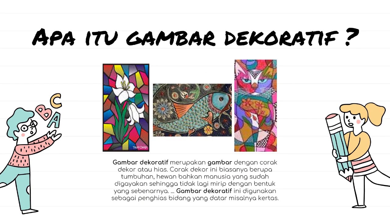 3 Unsur Rupa Gambar Dekoratif