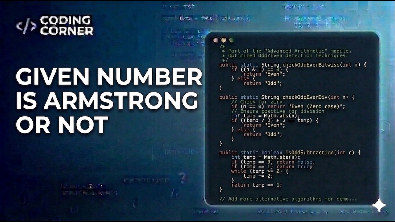 Armstrong Number in Java (Easy Trick) - YouTube