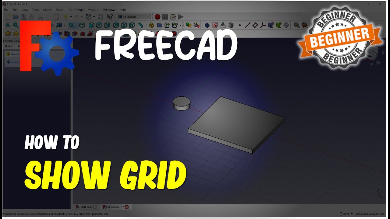 FreeCAD How To Show Grid YouTube FreeCAD How To Show Grid YouTube