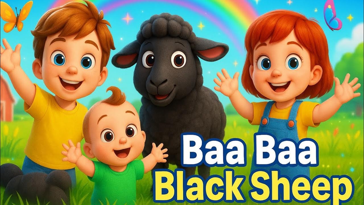 🐑 Baa Baa Black Sheep | Baby Beeps – Rhymes | Classic Kids Song & Animal Rhyme 🌙🎶