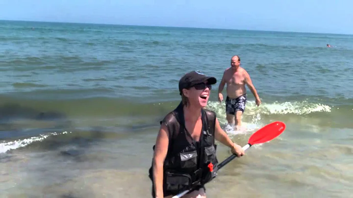 Catherine Drury demonstrates her kayak prowess