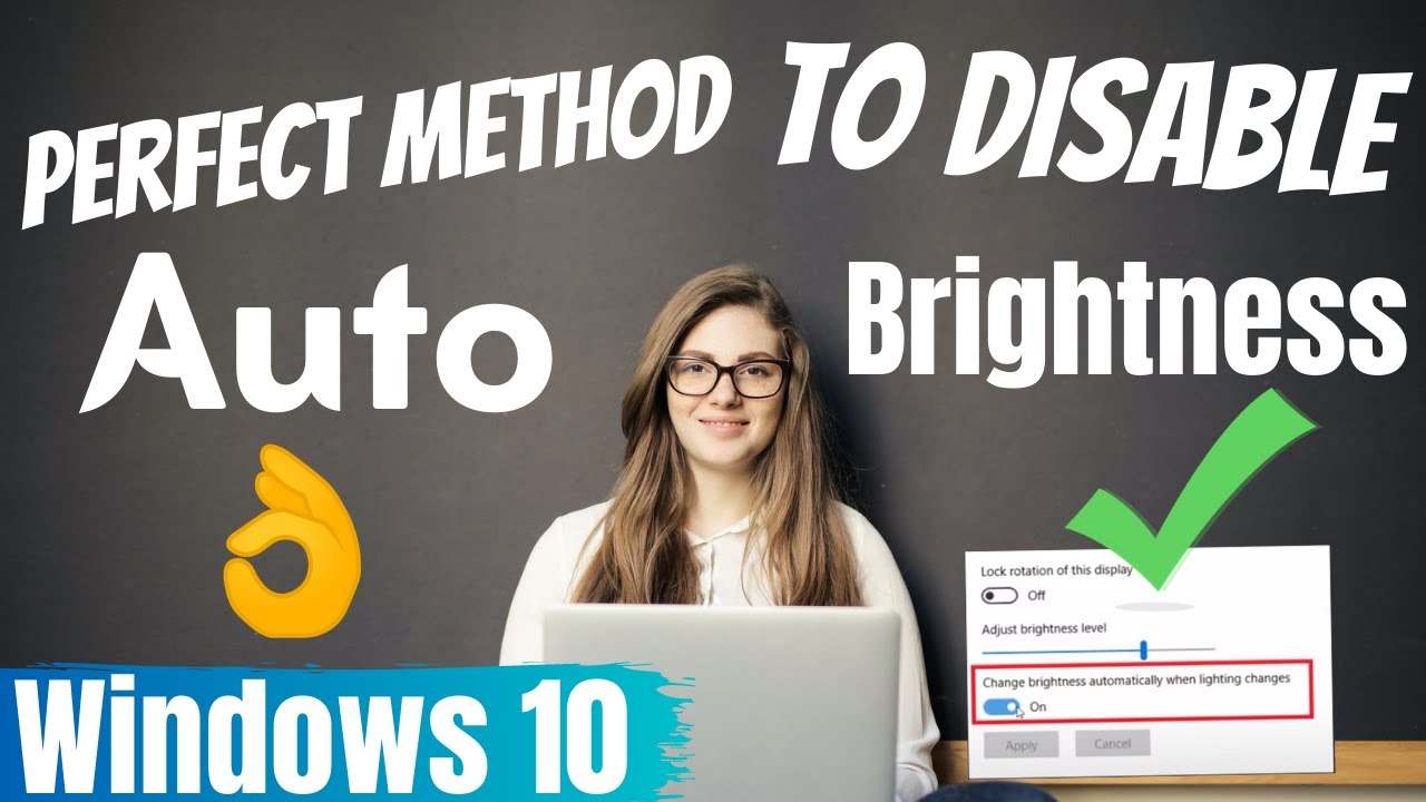 How to turn off automatic brightness windows 10 | CORRECT WAYS |  eTechniz.com 👍 - YouTube