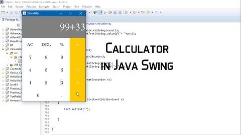 Calculator in Java swing