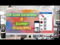 How to create qr code generator  scanner in oracle apex