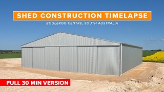 Machinery Shed Construction Timelapse - Full Version