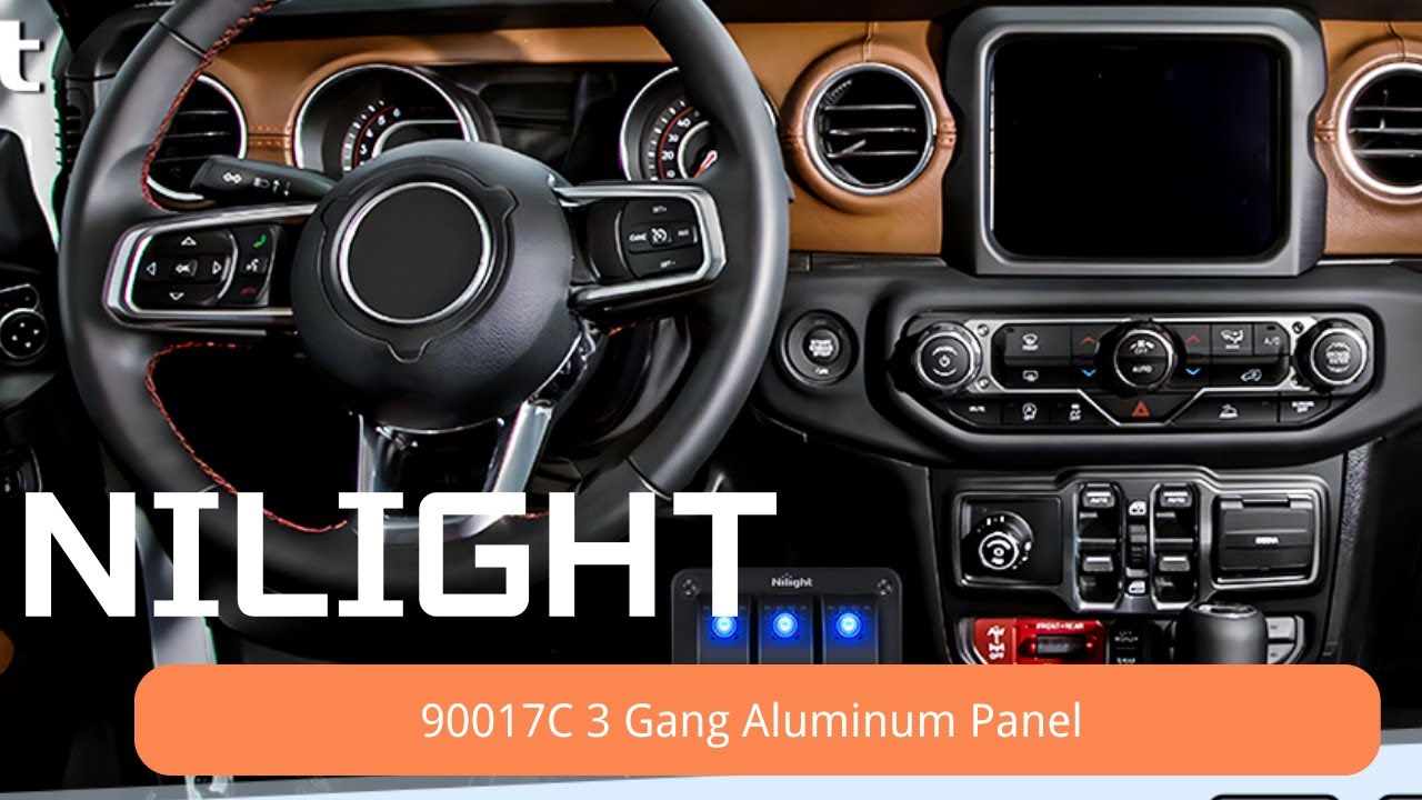🔧⚡ Nilight 3 Gang Aluminum Rocker Switch Panel | Pre-Wired, Durable & Easy Install