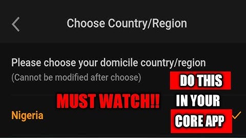 How to input your domicile country in the core mining app, MUST WATCH!!! #core #cryptocurrency