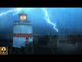 Loud Thunderstorm and Rain Sounds with Ocean Waves and Seagulls to Sleep, Study, Relax | 12 Hours