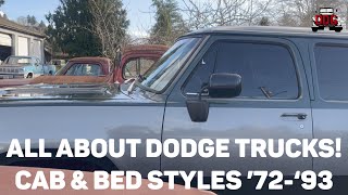 Classic Dodge Trucks! All About 'First Gen' Dodge Pickup Cabs 19721993