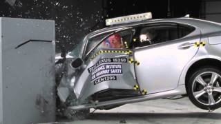 Crash Test Lexus IS250 / 350 40mph small overlap test IIHS 2006 Lexus Is 250 350 Side Iihs Crash Test