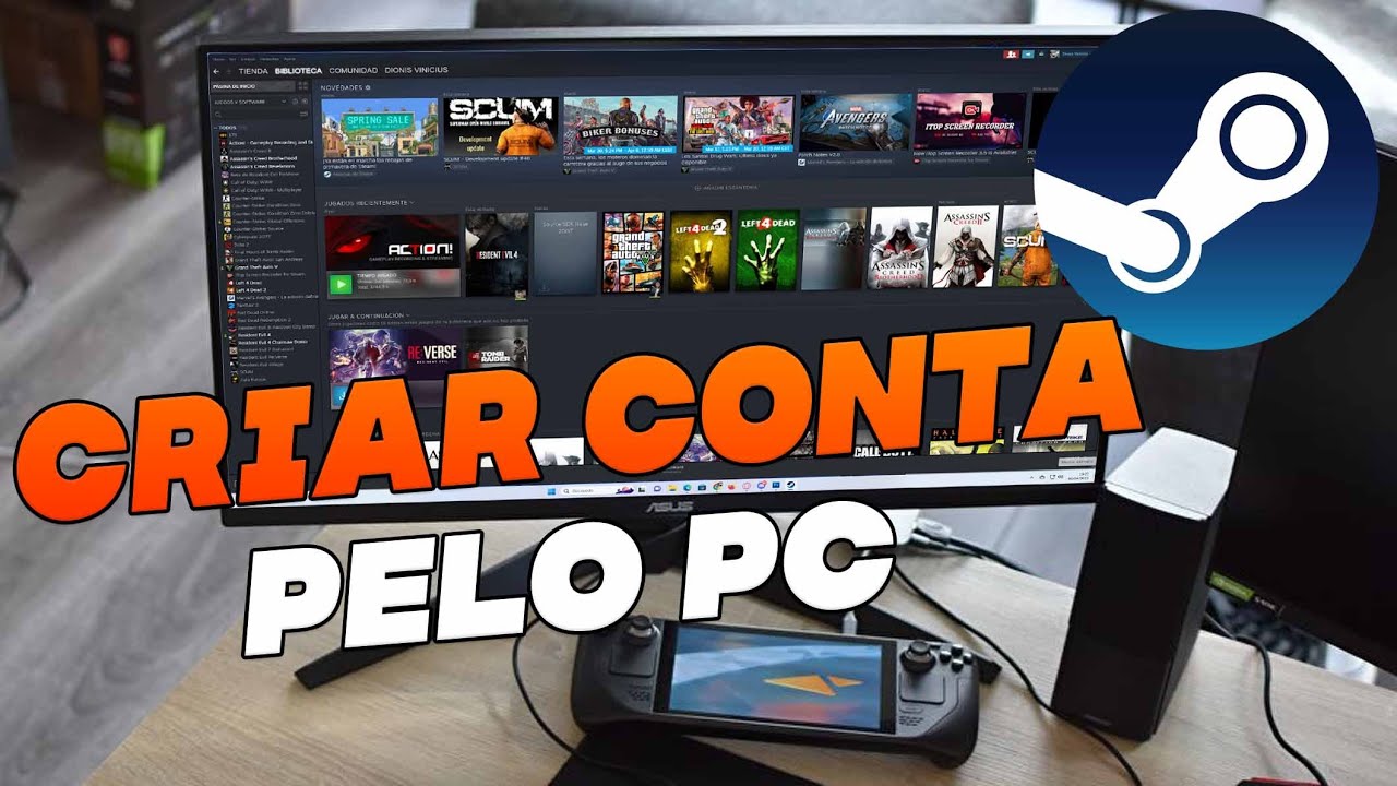 COMO CRIAR CONTA NA STEAM PELO CELULAR 