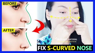 BEST NOSE MASSAGE | Get Nose Straight & Slim | Fix S-shaped & Crooked Nose, Lift Nose Tip