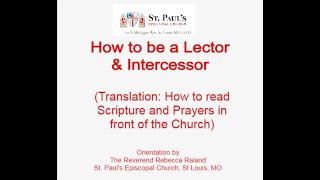 Lector Orientation