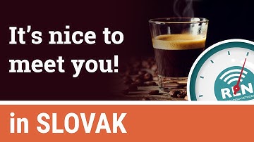 How to say "nice to meet you" in Slovak - One Minute Slovak Lesson 7