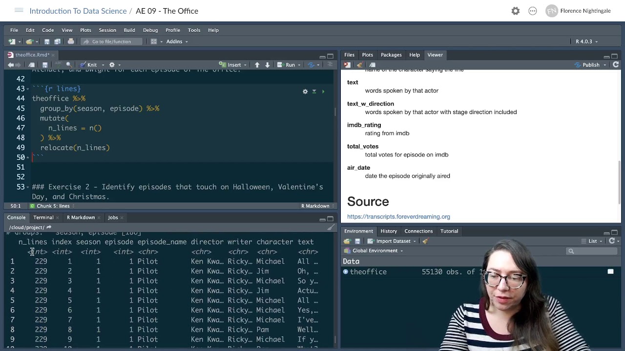 IDS - Week 10 - 03 - AE - The Office, Part 1