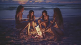 360° Beach Bonfire Vibes: Chill Night with Friends | Virtual Reality Experience!