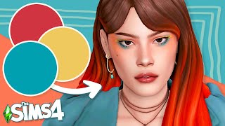 Can I Make a Sim with a RANDOM COLOUR PALETTE? 🎨 | The Sims 4 CAS challenge