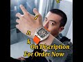 Men’s Luxury Skeleton Watch – Automatic Movement, Orange Silicone Strap, Stainless Steel Case