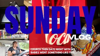Late Night Movie Date with my kids 💕 church|SundayVlog