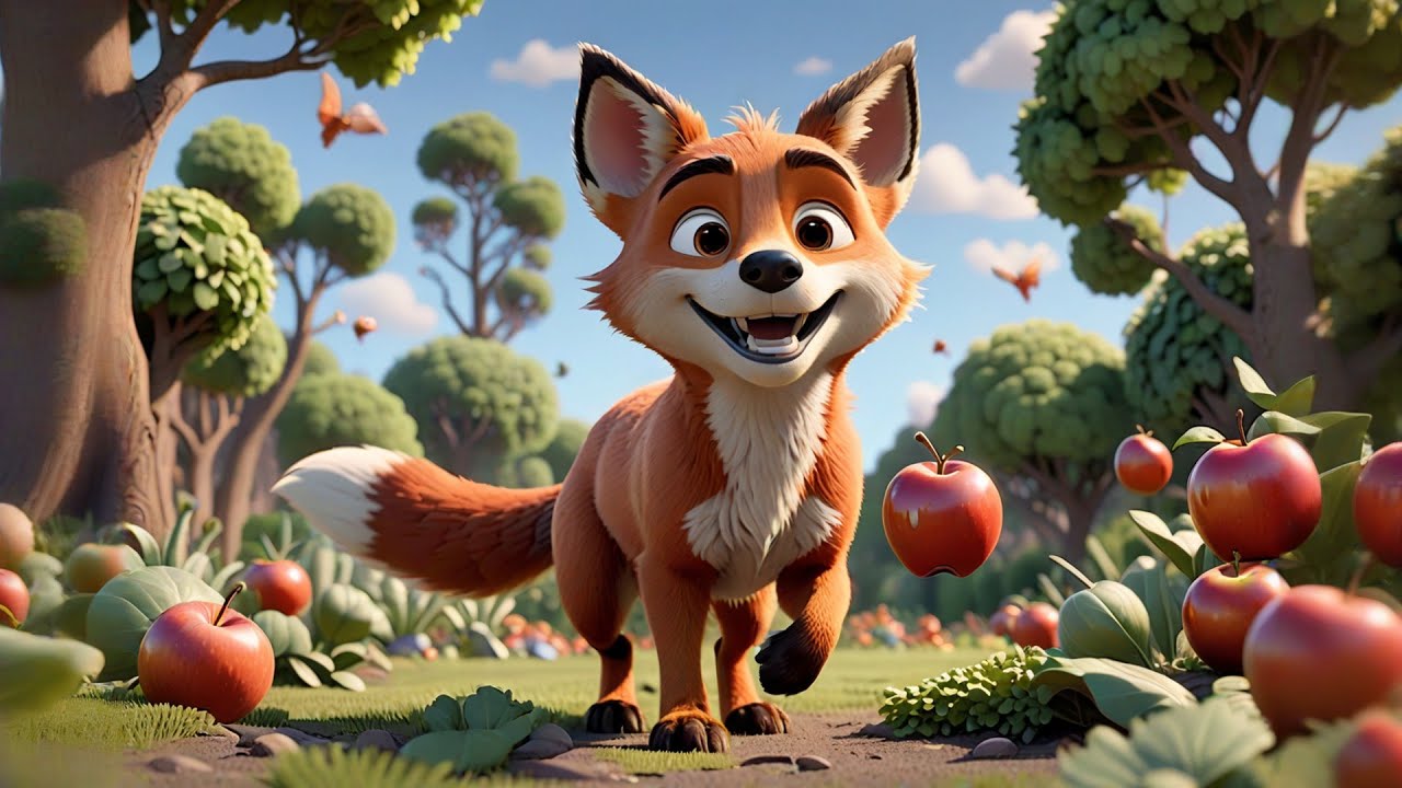 The Fox’s Sneaky Snack 🦊🍎 | Fun Kids Story | Preschool Learning & Clever Adventure