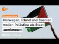 heute journal vom 22.05.2024 Geplante Anerkennung von Palästinenserstaat, AfD in der Krise (english)