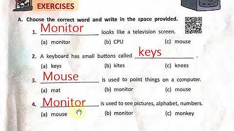 Computer Class 1, 2 Chapter # 2 Exercises Part A  B  C