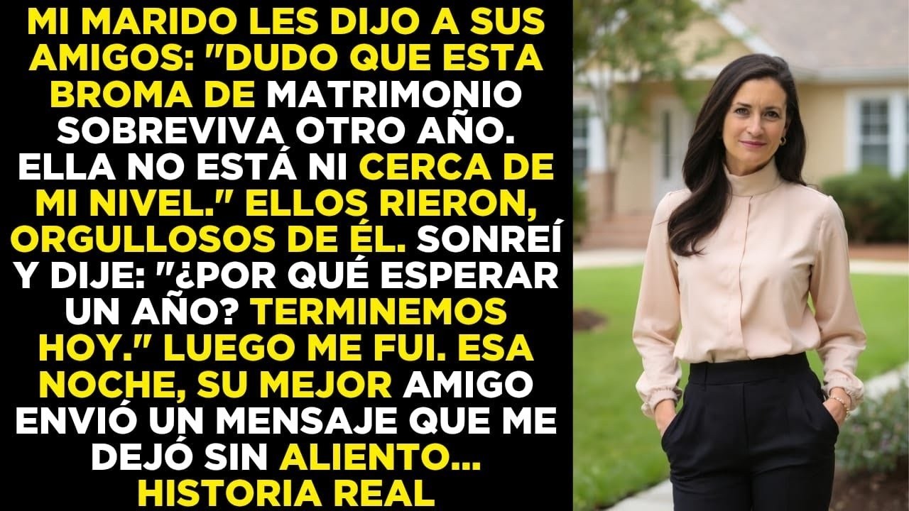 Mi esposo se burló de nuestro matrimonio en una cena de lujo… me fui y construí un imperio