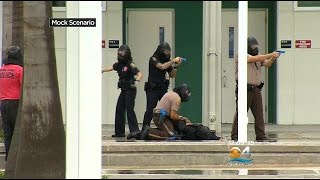 Authorities, Staff Hold Active Shooter Drill In Miami School