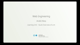 Learning Unit - Quick Overview of ccm (from 2017) screenshot 1
