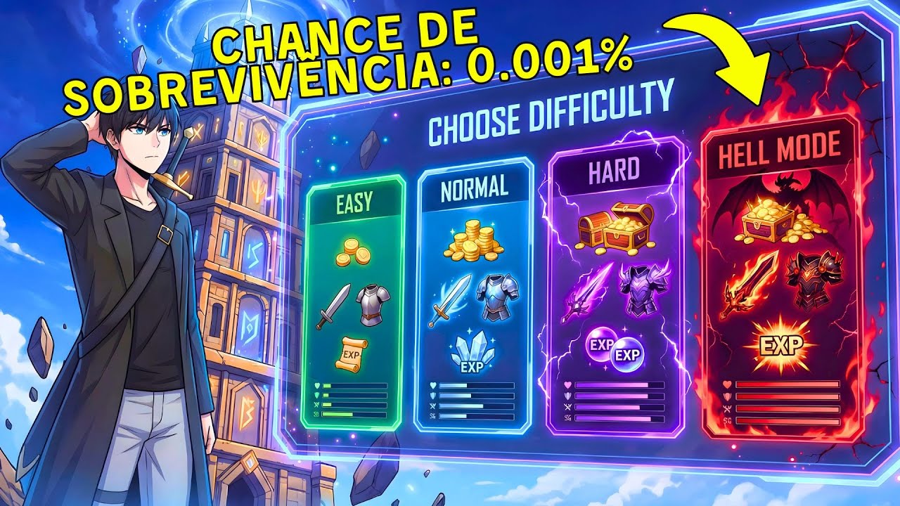 Ele Escolheu O MODO INFERNO Na Masmorra — E Recebeu Recompensas Irreais | Resumo Manhwa