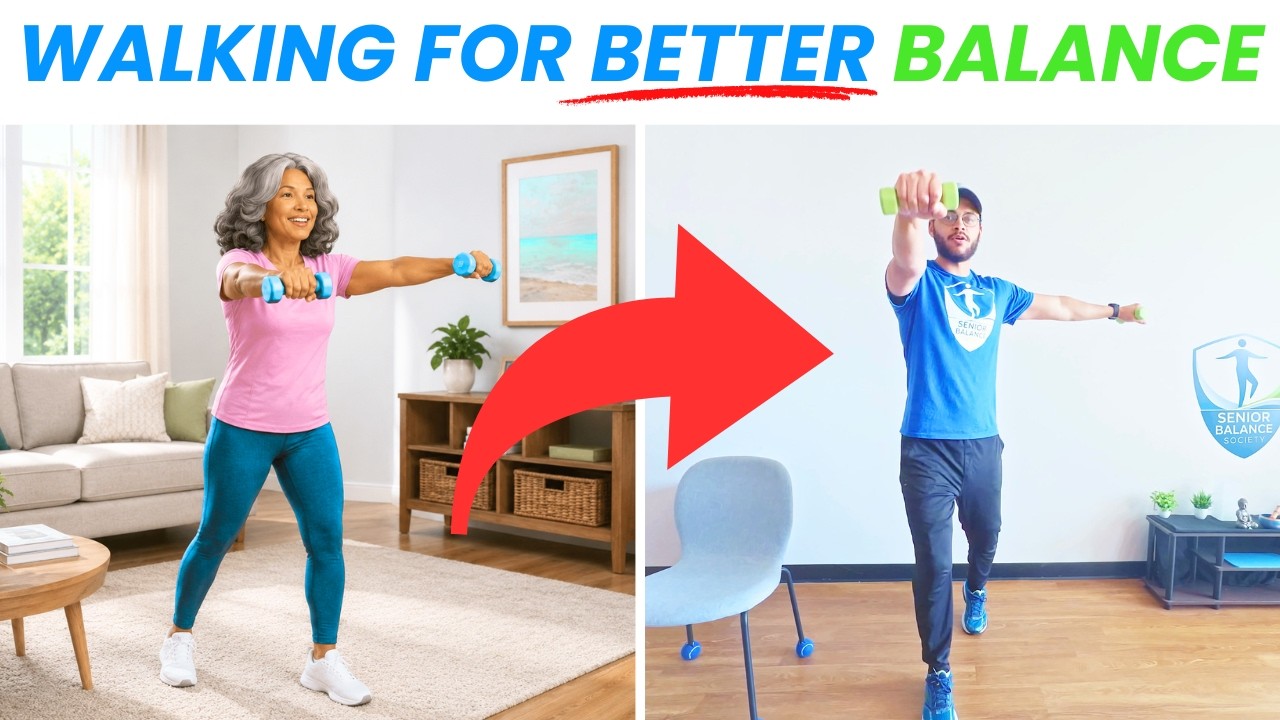 Senior Walking Workout with Weights for Better Balance | Low Impact ...