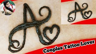 Styles A Letter Couples Tattoo And Beautiful Letter Tattoo by #sakshiartofmehandi