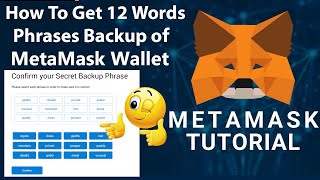 How To Get 12 Words Phrases Backup of MetaMask Wallet | MetaMask Wallet screenshot 3