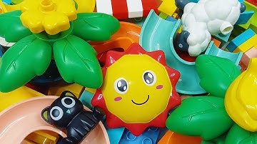 Satisfying building blocks marble run ☆ Build a marble track with lego duplo