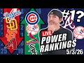 🔴 Live - MLB Power Rankings: Braves Go For 3 Weeks at #1. Yankees & Cubs Rising. Dodgers Slide Down.
