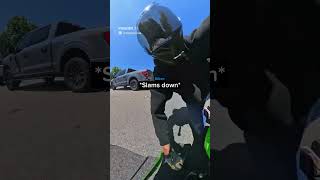 Biker pays the price for revving his engine!😥