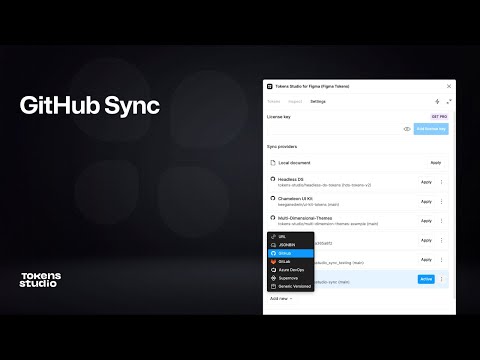 Github Sync with Tokens Studio for Figma