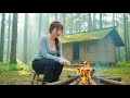 Beautiful Girl Lives Alone in the Wilderness | Building a Cozy Shelter to Live in Overnight