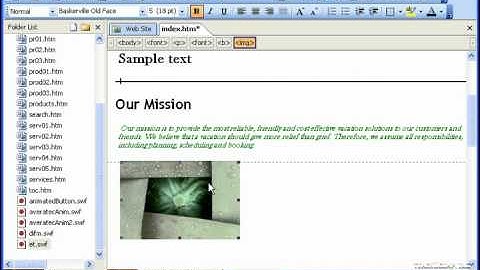 FrontPage Tutorial Viewing the HTML Code Microsoft Training Lesson 4.5