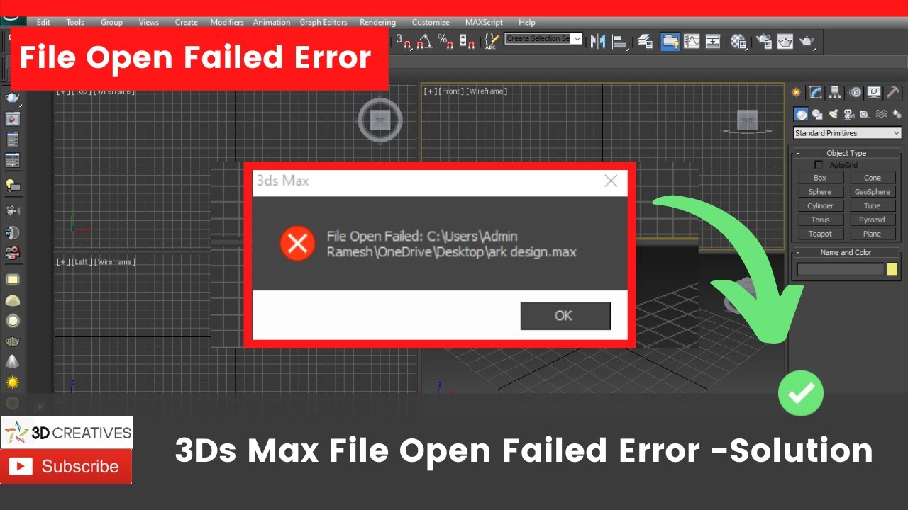 3d Max Error Report при запуске. 3ds Max Error. An Error has occurred and the application will Now close 3ds Max. Universe 0 interface open failed Freestyler.