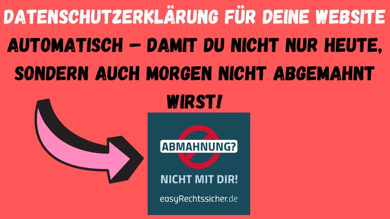 Datenschutz Generator - Datenschutzerklärung erstellen - DSGVO Website - Website DSGVO sicher machen