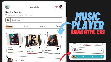 Build a Unique Music Player UI design using HTML & CSS || Part 1 #html #css #musicplayer