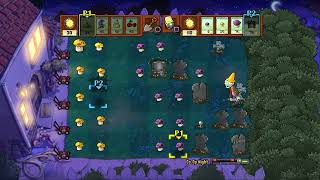 Plants vs. Zombies [PS3] [2 Player] Co-Op Survival Night Gameplay